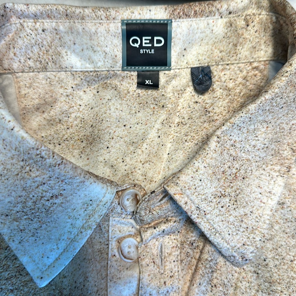 XL Men’s Brown Speckled Golf Polo